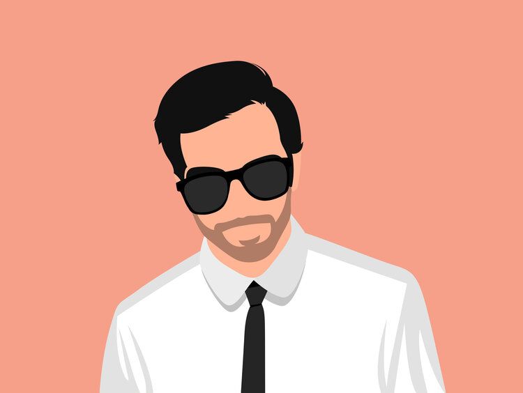 Businessman is an egoist with word ego kicked off Vector Image